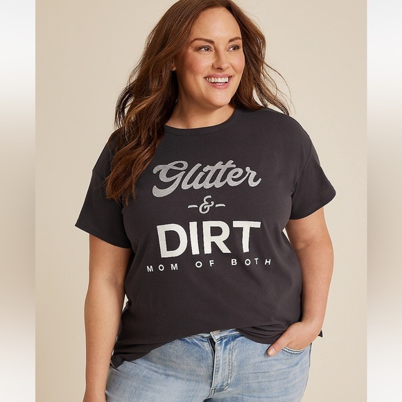 Maurice’s Glitter And Dirt Graphic Tee 2X - Picture 1 of 7